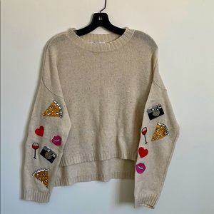 Wildfox patched sweater